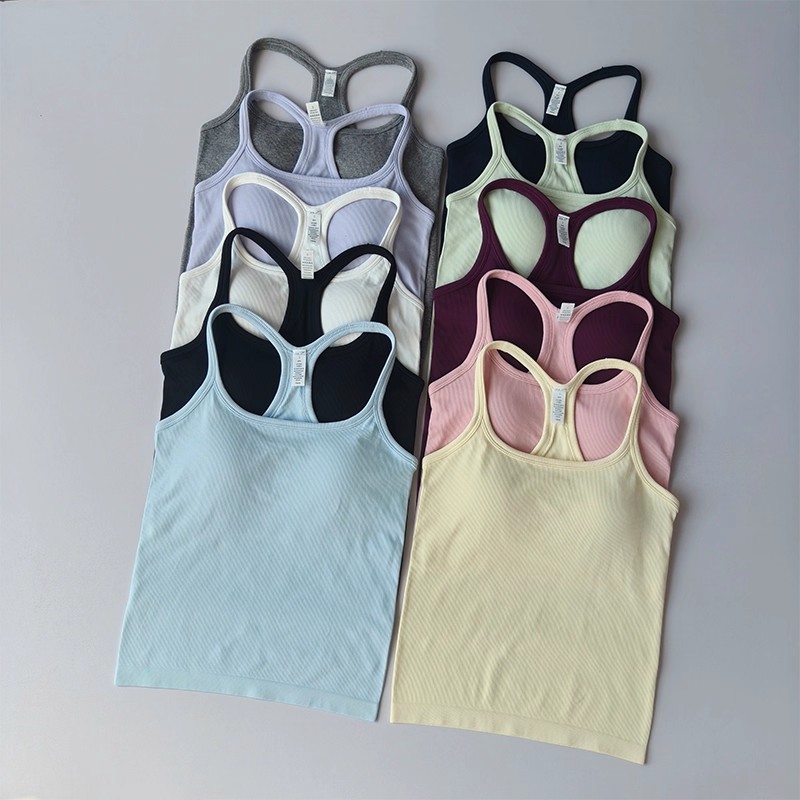 Tank Top Ribbed - Летний женский камзол для йоги, спортивный