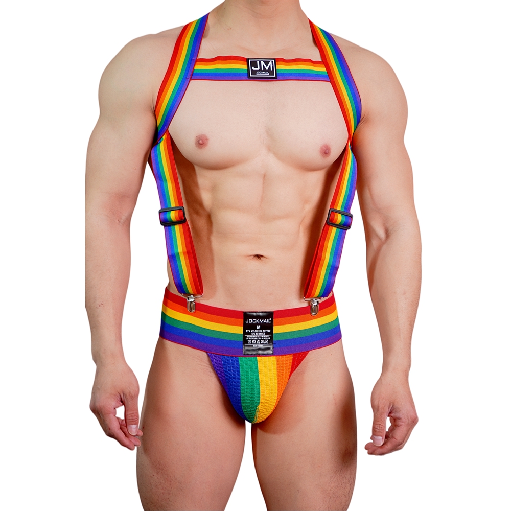 Jockstrap Athletic - Регулируемый бандаж для тела JOCKMAIL Rainbow