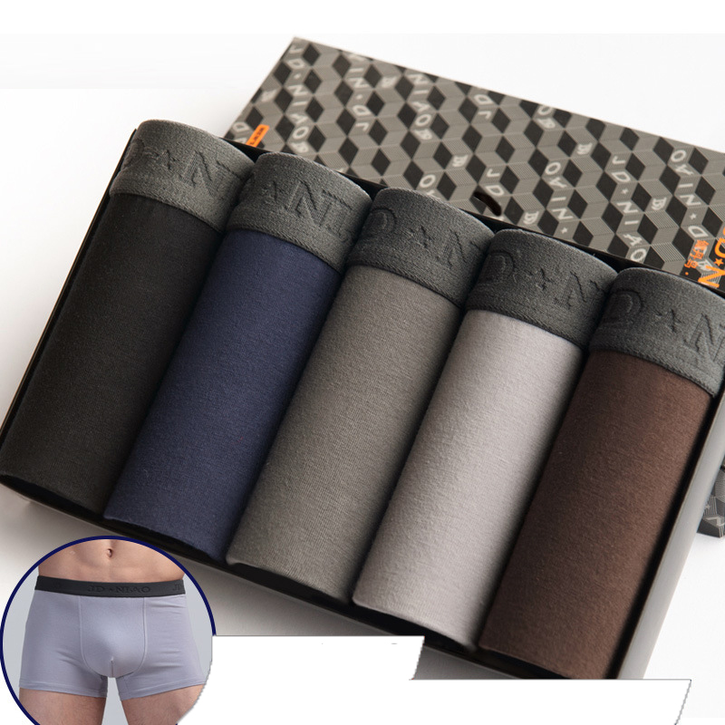 Boxer Shorts Modal - 5 шт./лот, мужское нижнее белье, хлопковые