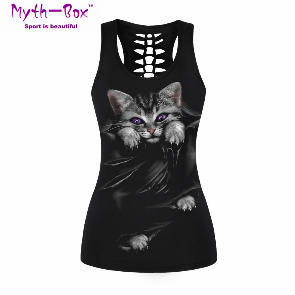 Sleeveless Undershirt - Женская спортивная майка с принтом Bad
