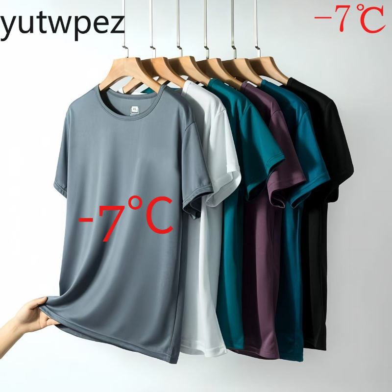 T Shirt Tight Fit - Летняя мужская футболка из ледяного шелка