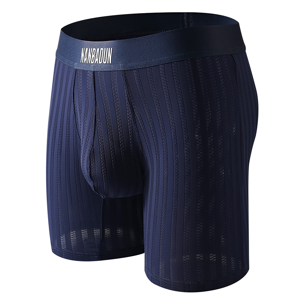 Long Leg Trunk Men - Мужские удлиненные трусы-боксеры из ледяного шелка